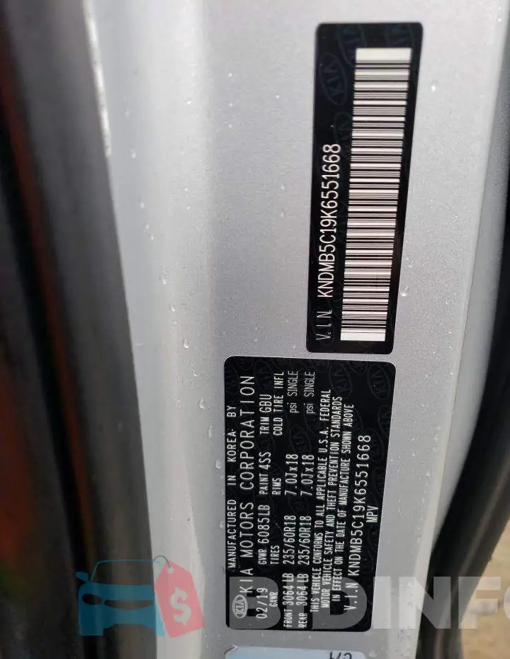 KNDMB5C19K6551668 Photo# 13
