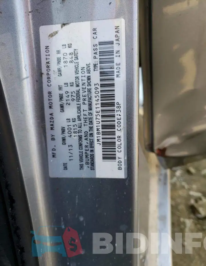 JM1BM1U75E1145093 Photo# 12