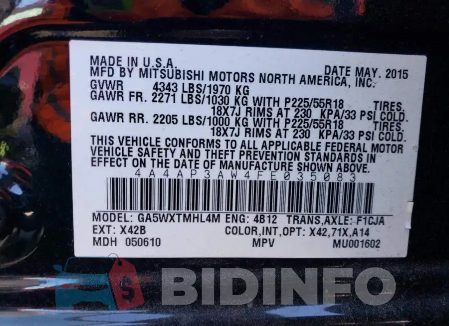 4A4AP3AW4FE035083 Photo# 12