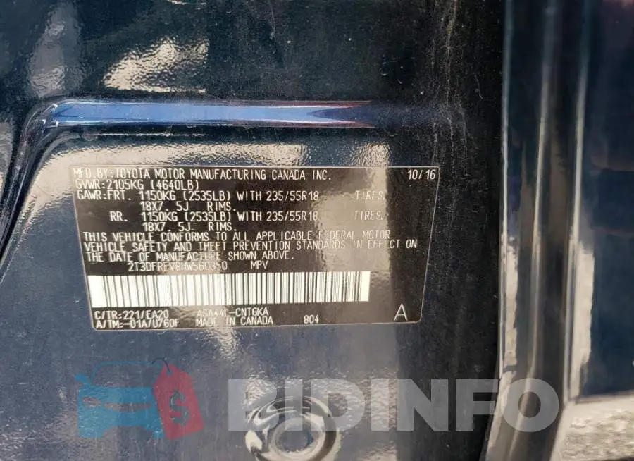2T3DFREV8HW560350 Photo# 13
