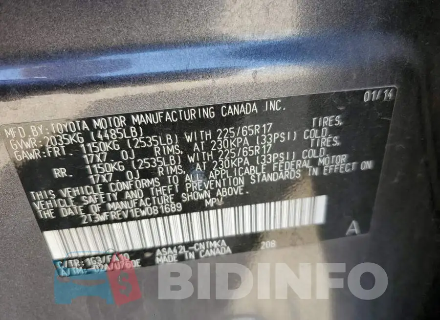 2T3WFREV1EW081689 Photo# 12