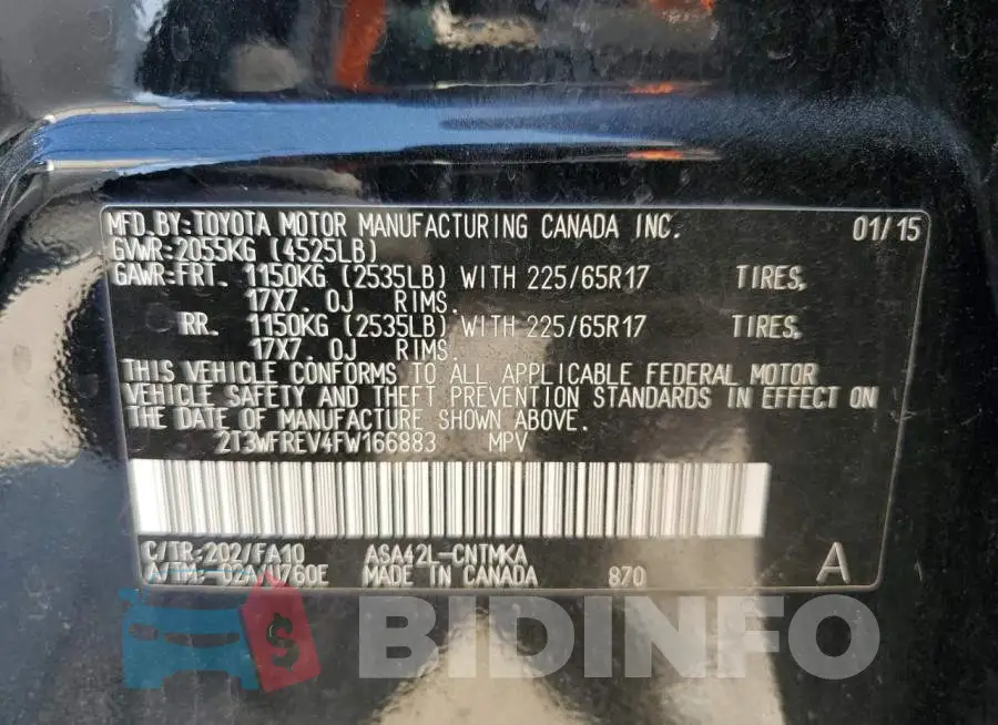2T3WFREV4FW166883 Photo# 13