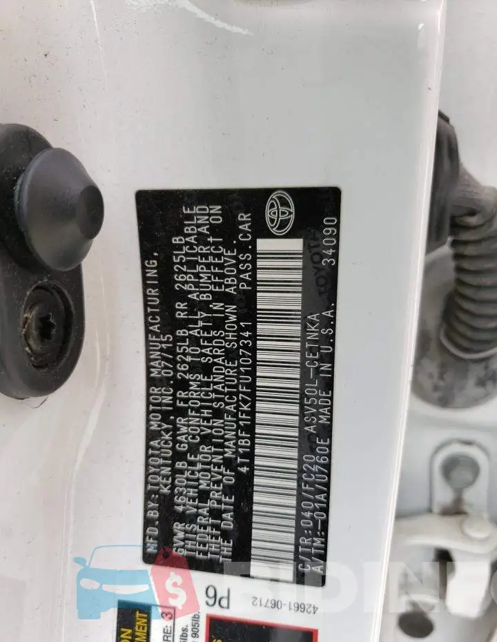 4T1BF1FK7FU107341 Photo# 12