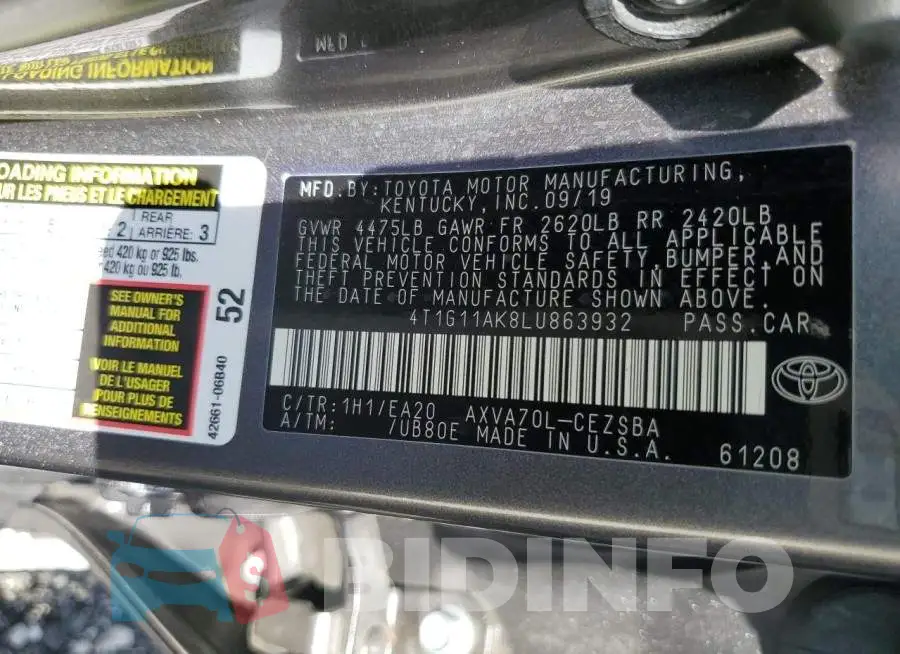 4T1G11AK8LU863932 Photo# 13