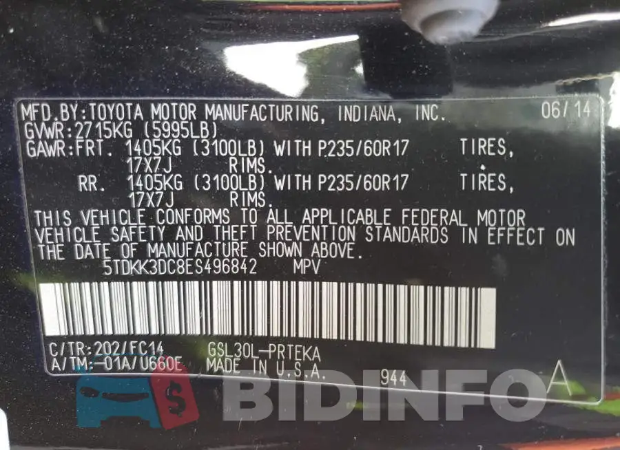 5TDKK3DC8ES496842 Photo# 13