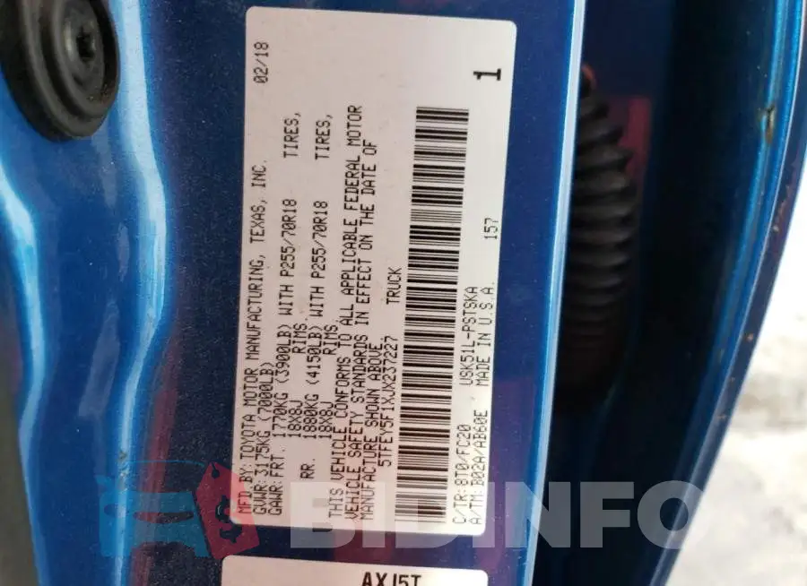 5TFEY5F1XJX237227 Photo# 12