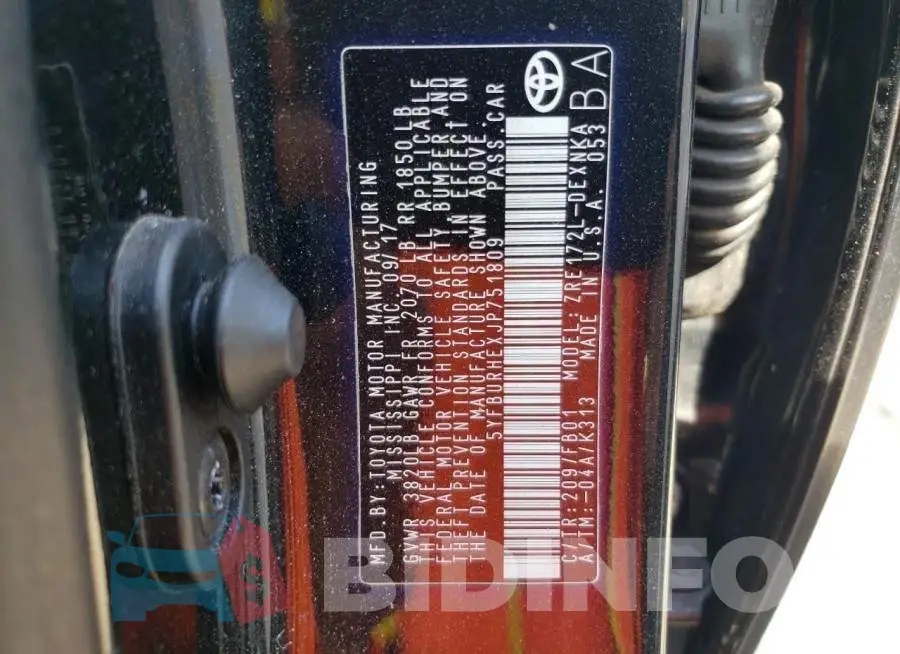 5YFBURHEXJP751809 Photo# 12