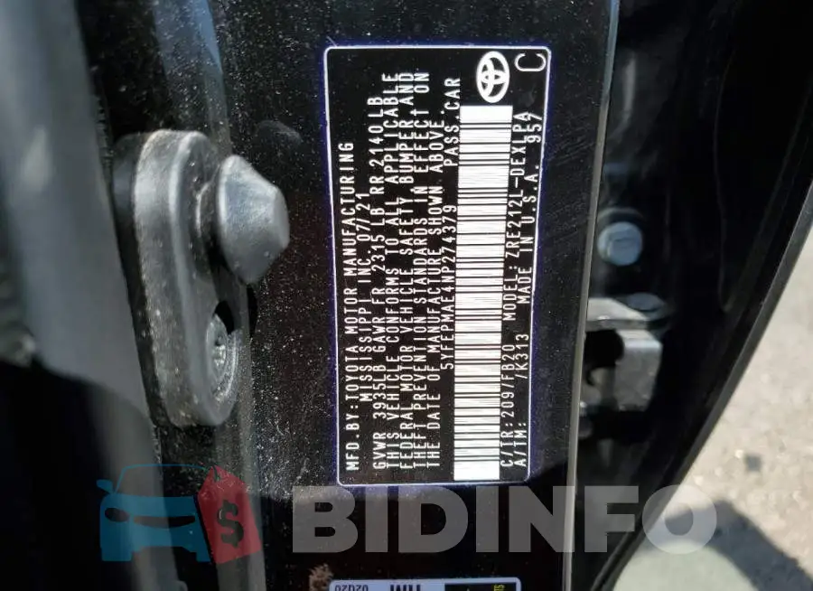 5YFEPMAE4NP274379 Photo# 12