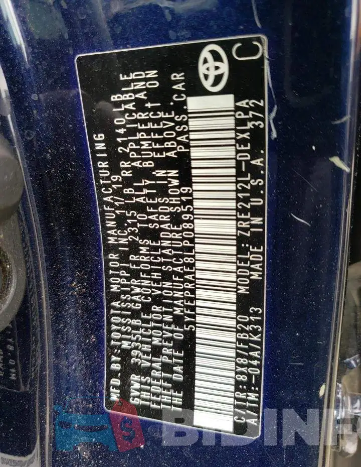 5YFEPRAE8LP089519 Photo# 12