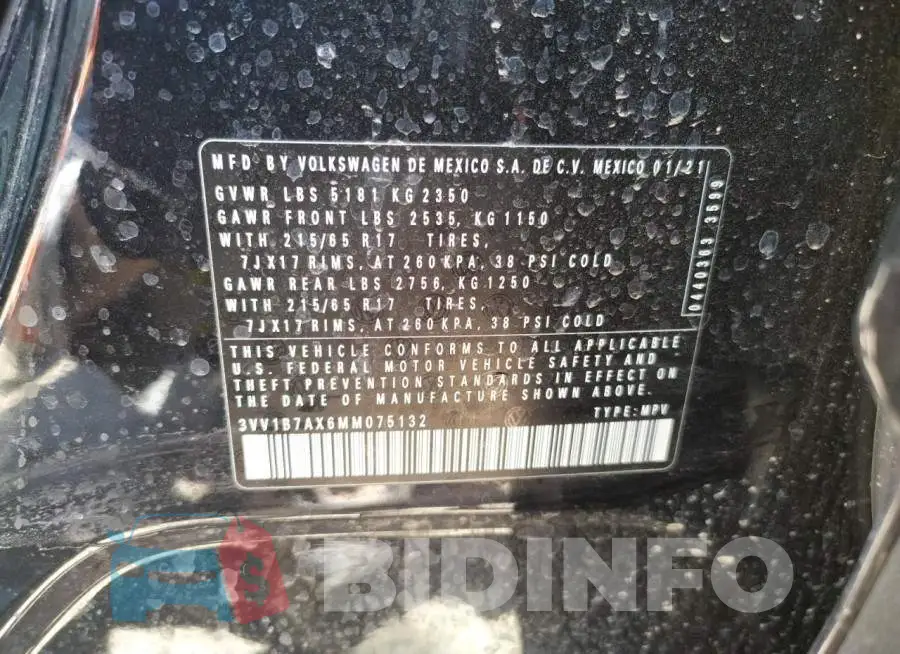 3VV1B7AX6MM075132 Photo# 12