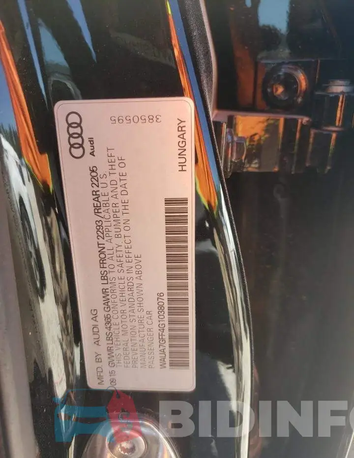 WAUA7GFF4G1038076 Photo# 12