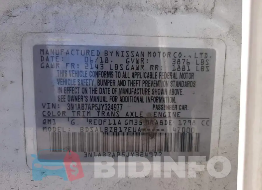 3N1AB7AP5JY324977 Photo# 12