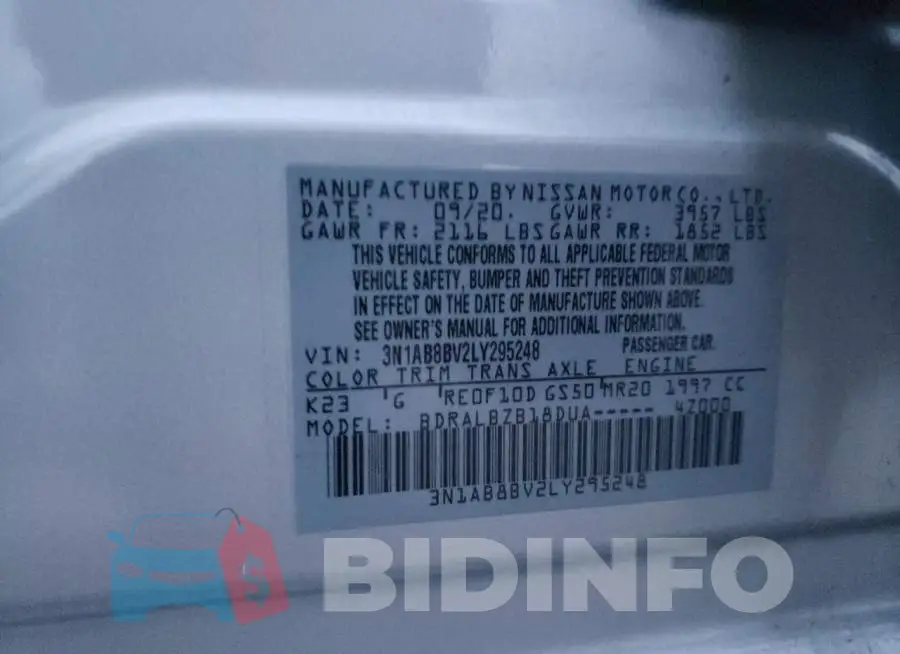 3N1AB8BV2LY295248 Photo# 12