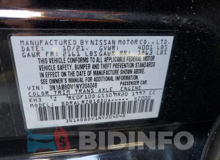 3N1AB8DV1NY204048 Photo# 13