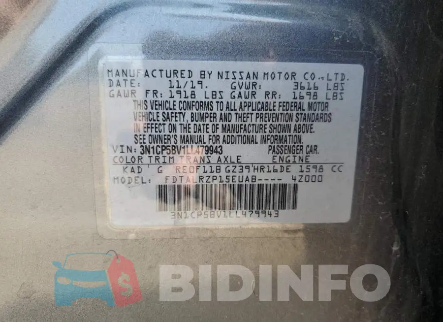 3N1CP5BV1LL479943 Photo# 13