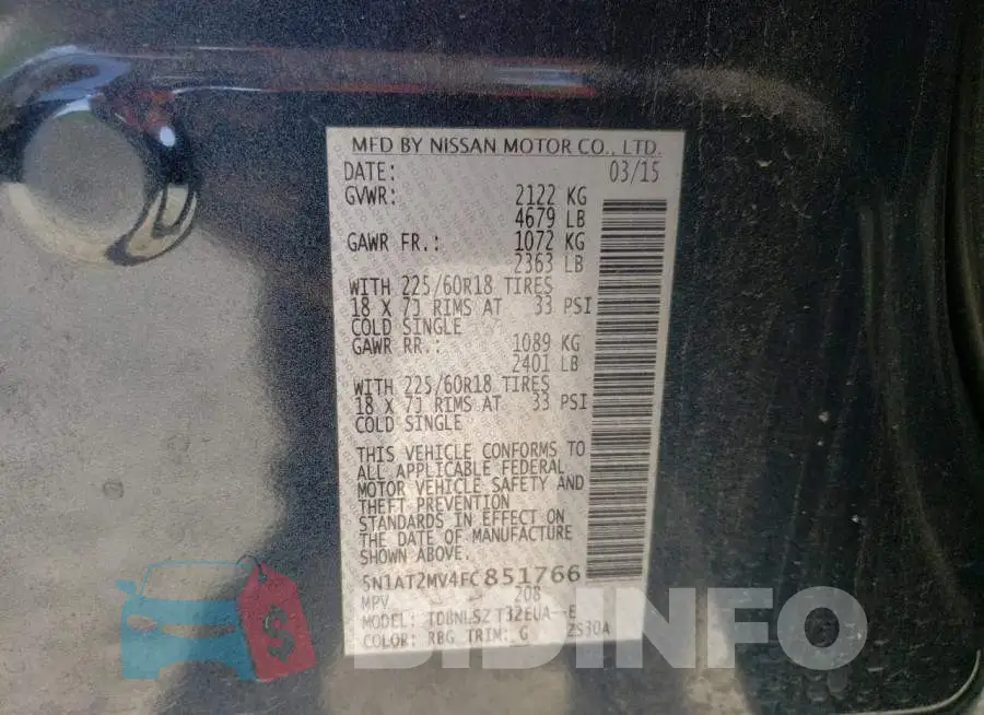 5N1AT2MV4FC851766 Photo# 13