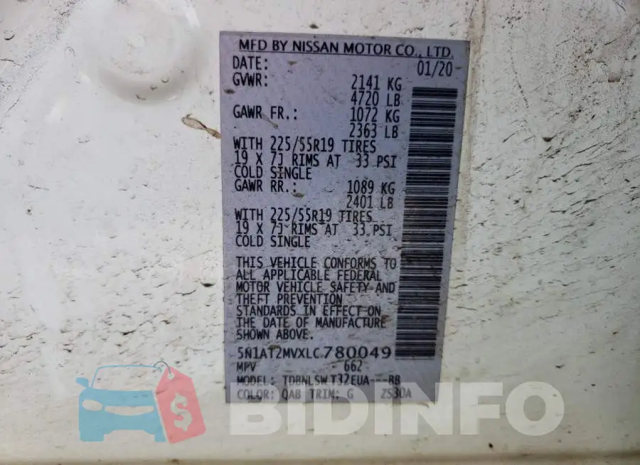 5N1AT2MVXLC780049 Photo# 13
