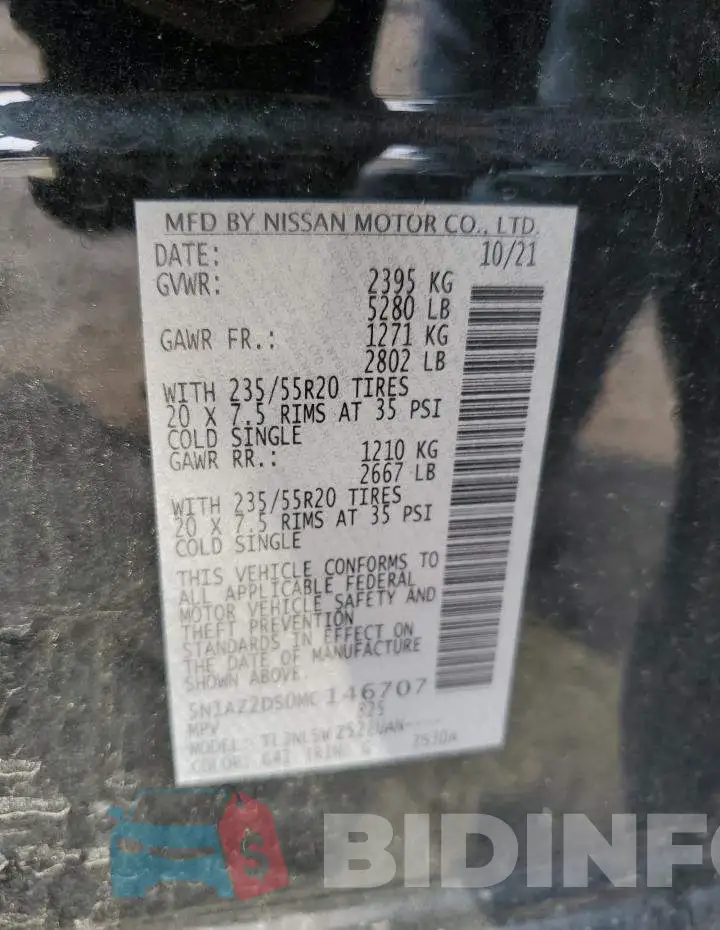 5N1AZ2DS0MC146707 Photo# 12