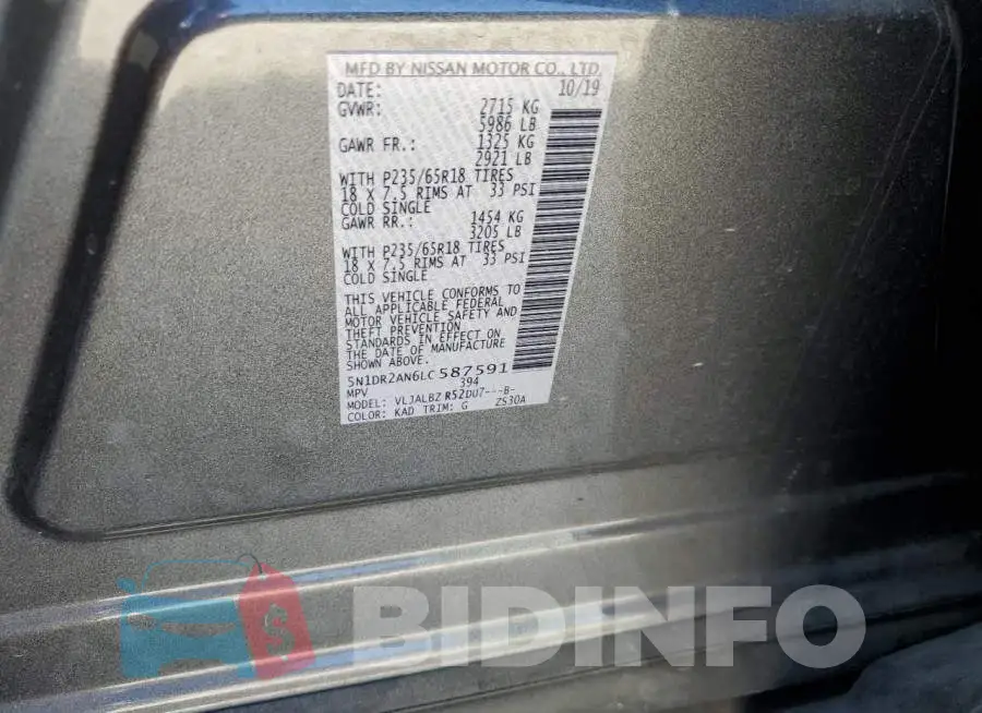 5N1DR2AN6LC587591 Photo# 13