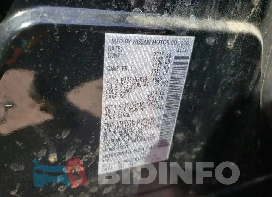 5N1DR2MN8JC624147 Photo# 13
