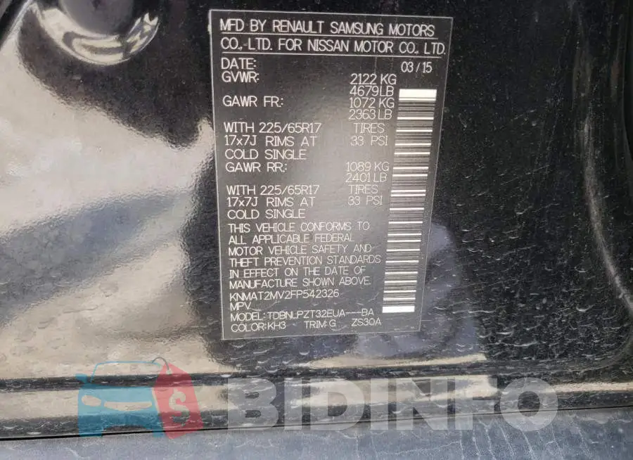 KNMAT2MV2FP542326 Photo# 13