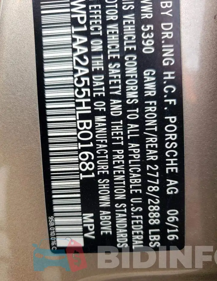 WP1AA2A55HLB01681 Photo# 13