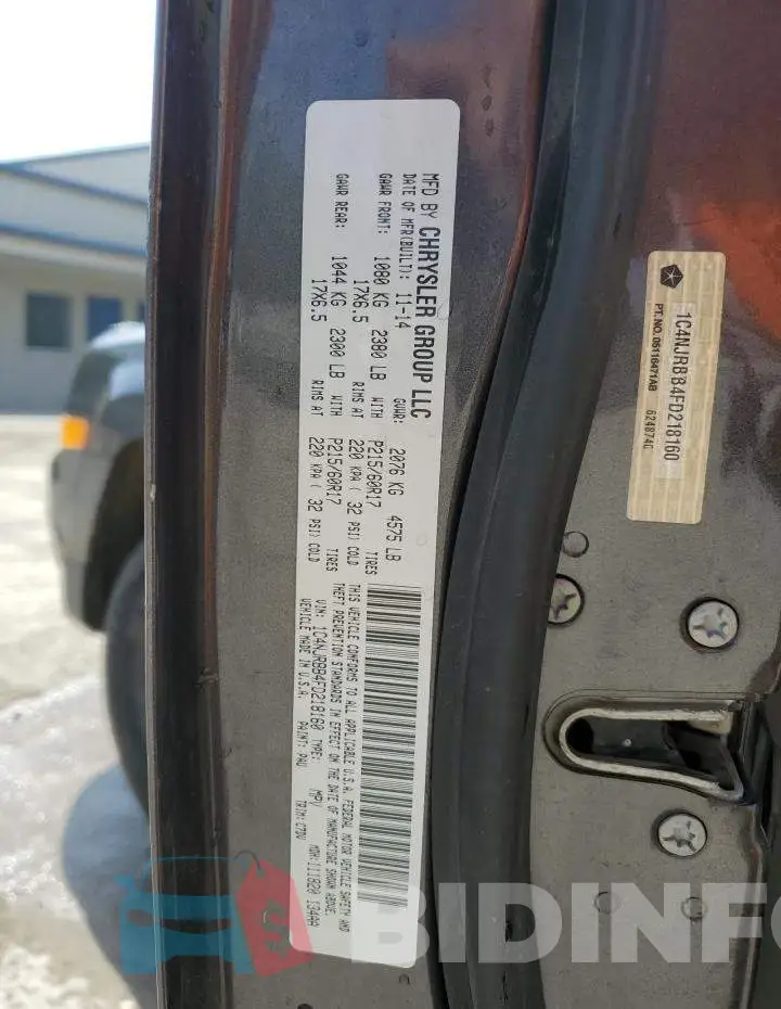 1C4NJRBB4FD218160 Photo# 12