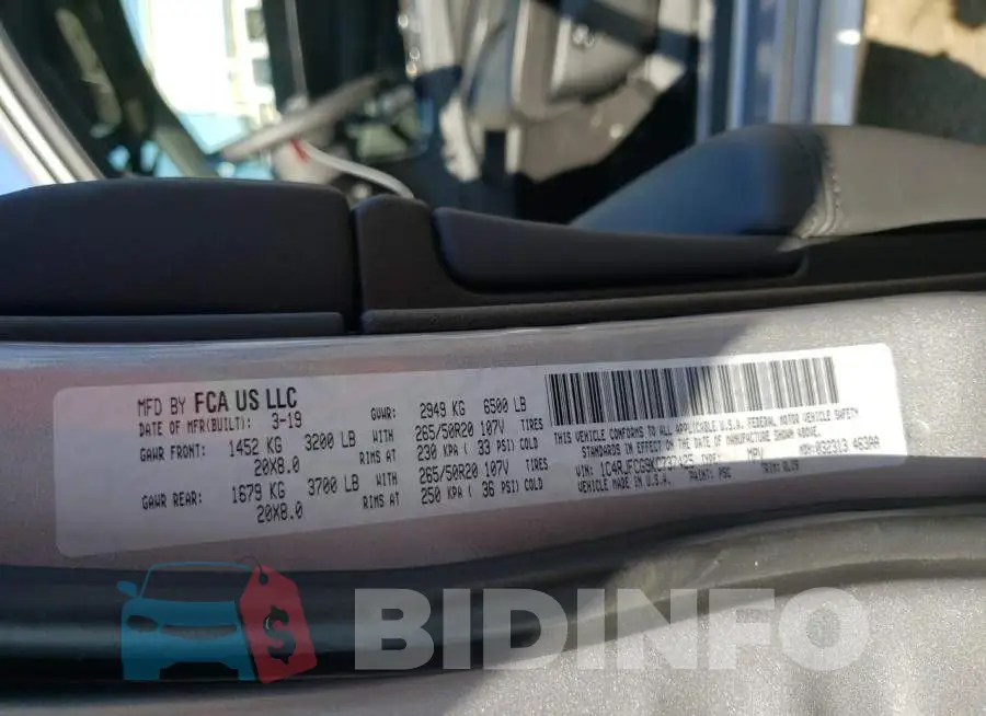 1C4RJFCG9KC737425 Photo# 13