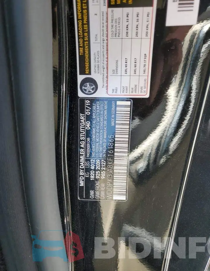 WDDPK3JA8KF161865 Photo# 13