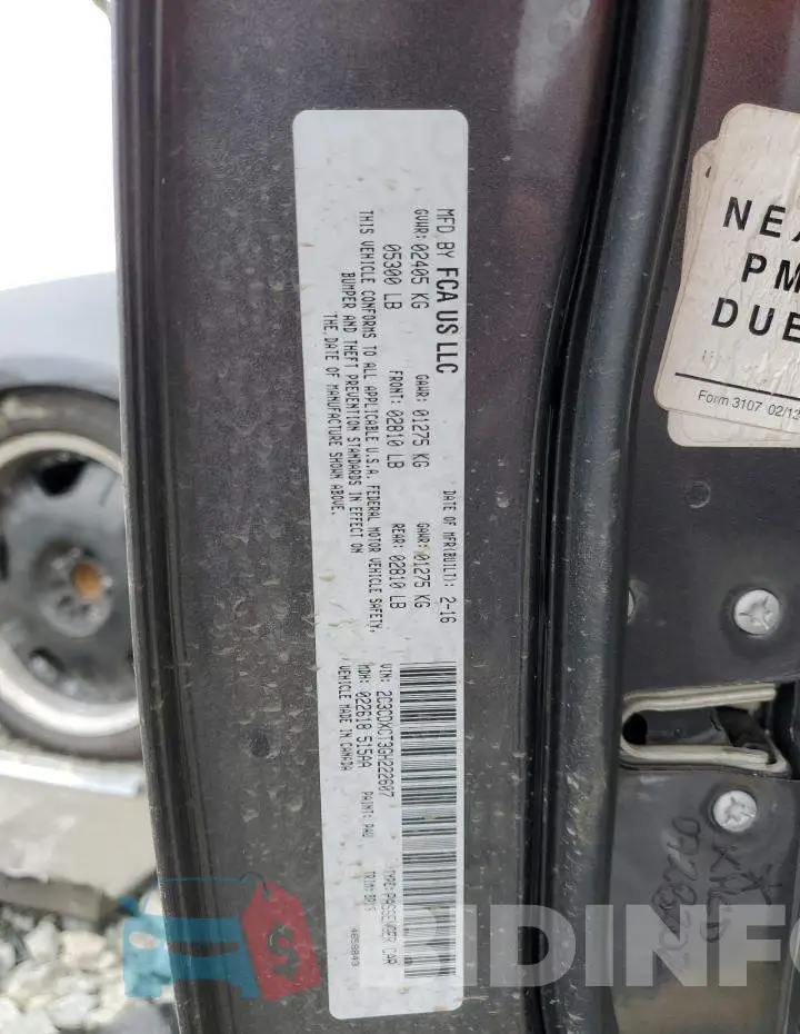 2C3CDXCT3GH222607 Photo# 12