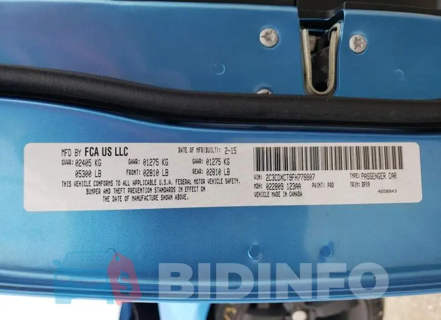 2C3CDXCT9FH778807 Photo# 12