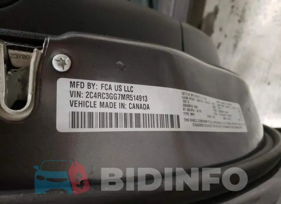 2C4RC3GG7MR514913 Photo# 14