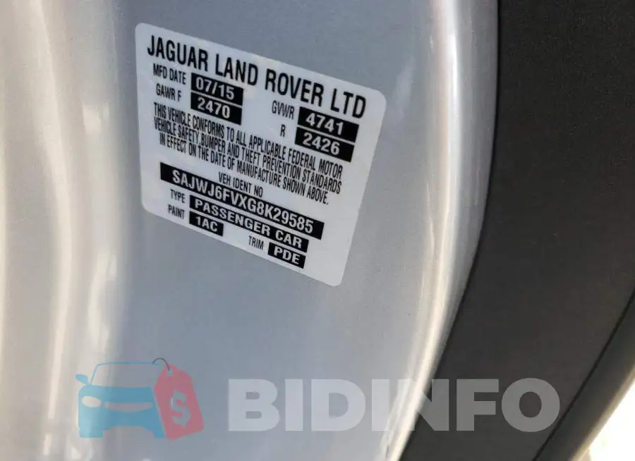 SAJWJ6FVXG8K29585 Photo# 12