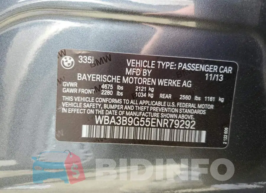 WBA3B9G55ENR79292 Photo# 12
