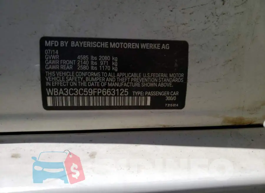 WBA3C3C59FP663125 Photo# 12