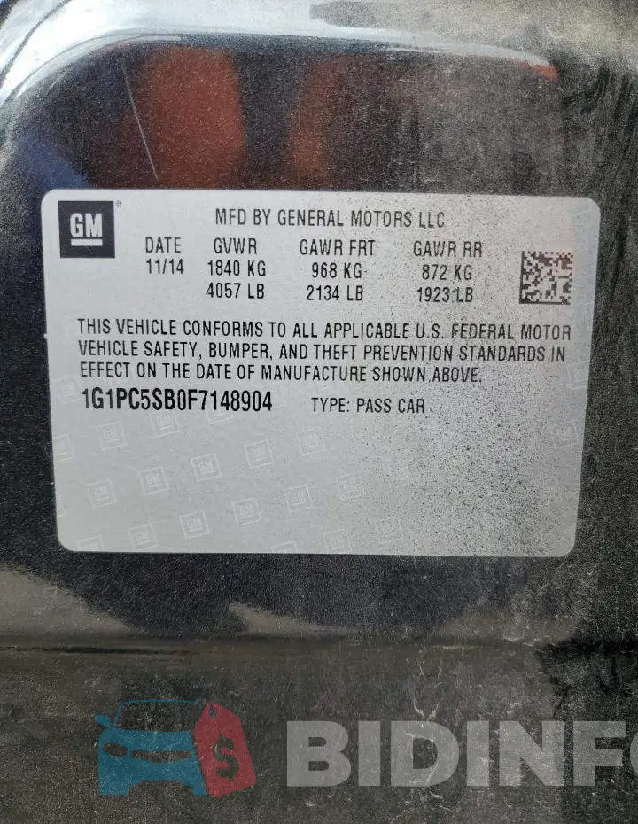 1G1PC5SB0F7148904 Photo# 12