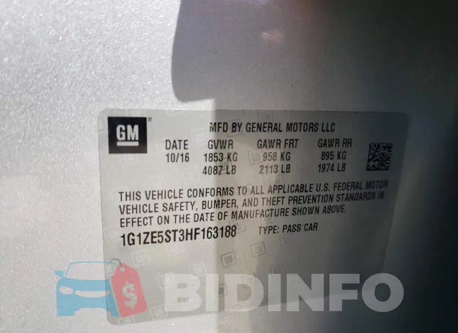 1G1ZE5ST3HF163188 Photo# 12