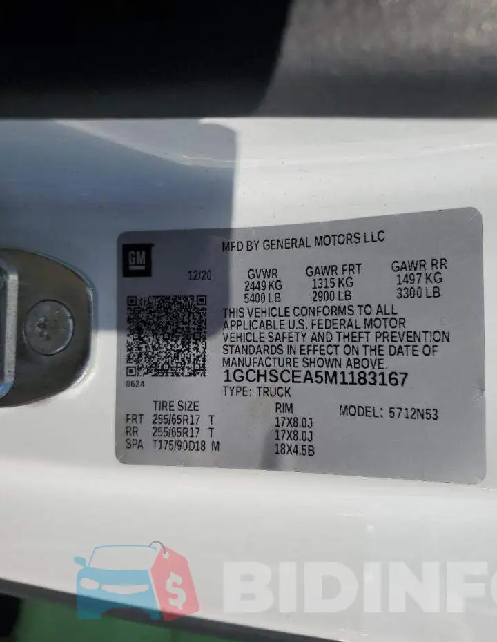 1GCHSCEA5M1183167 Photo# 13