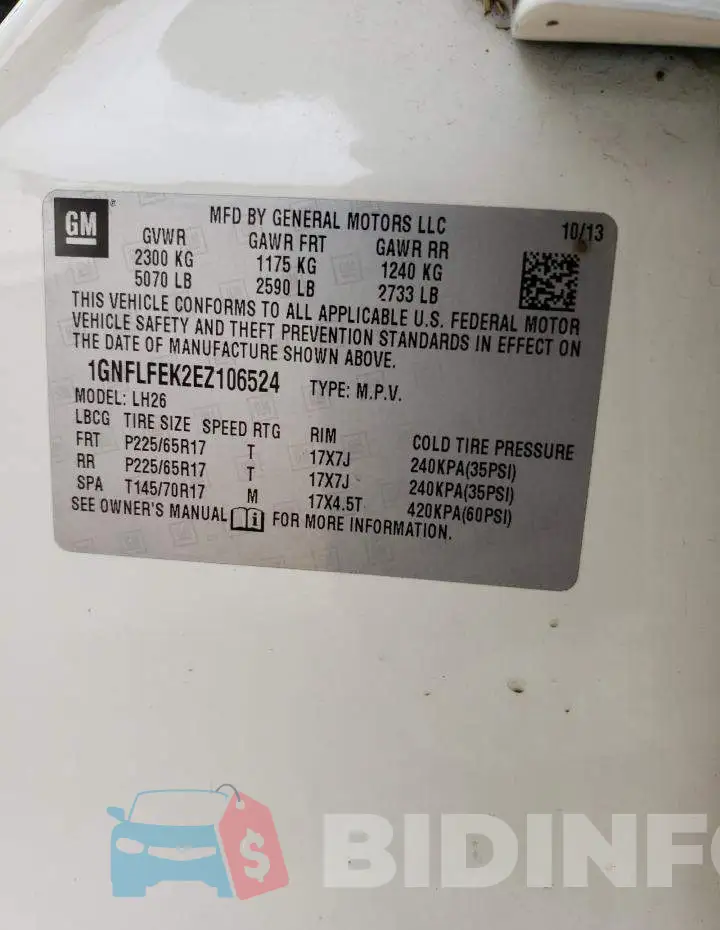 1GNFLFEK2EZ106524 Photo# 14