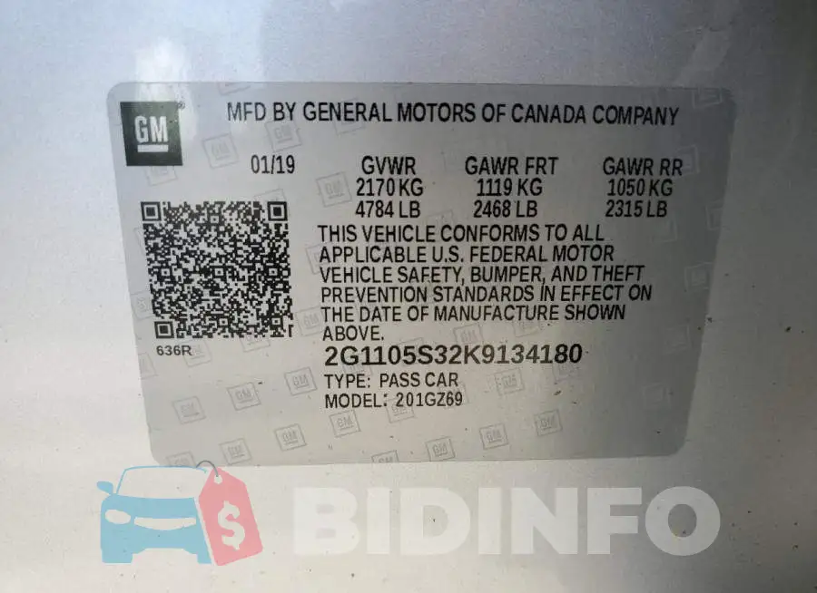 2G1105S32K9134180 Photo# 10