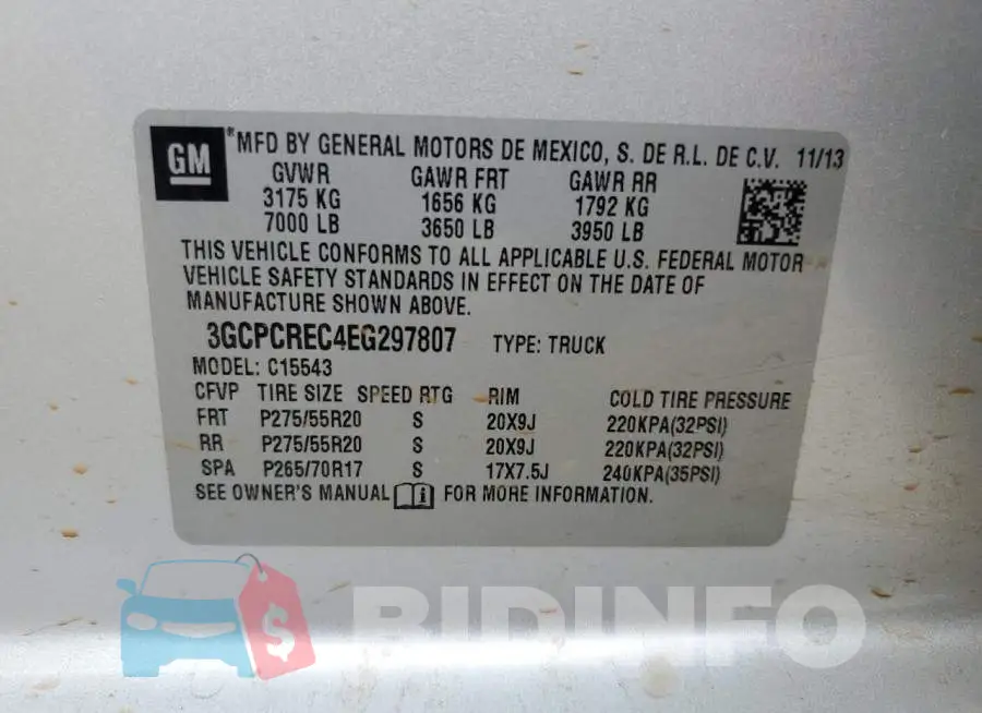 3GCPCREC4EG297807 Photo# 12