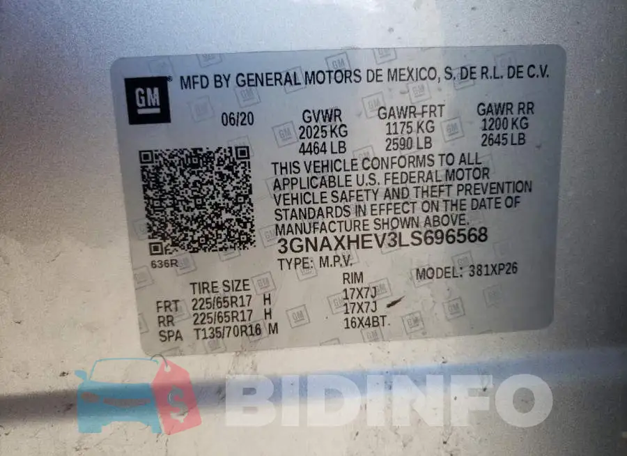 3GNAXHEV3LS696568 Photo# 13
