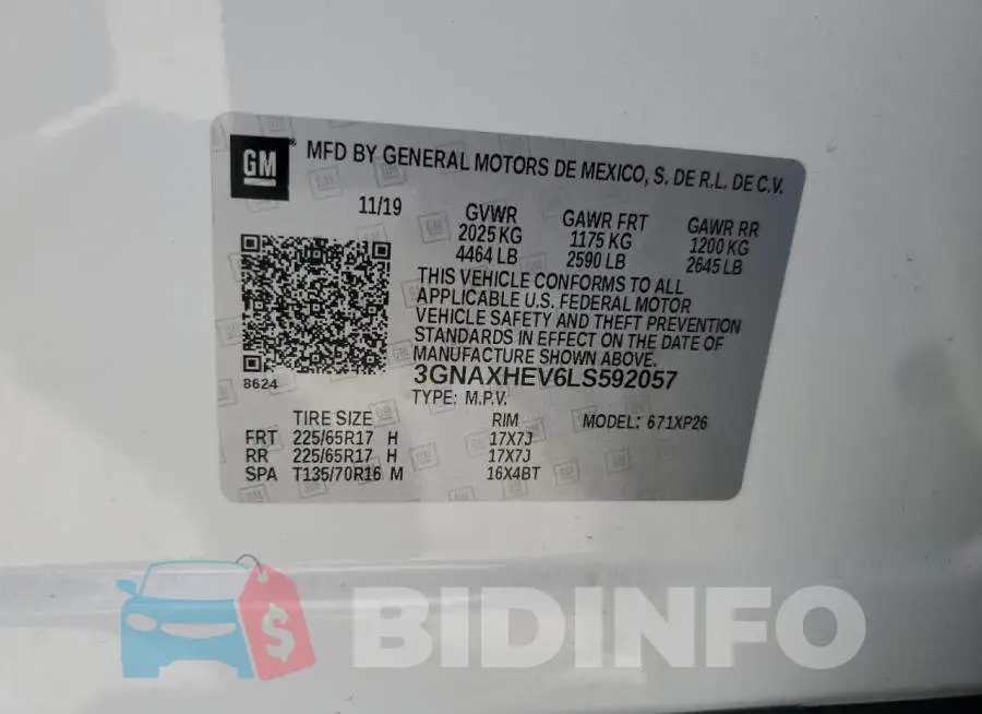 3GNAXHEV6LS592057 Photo# 14