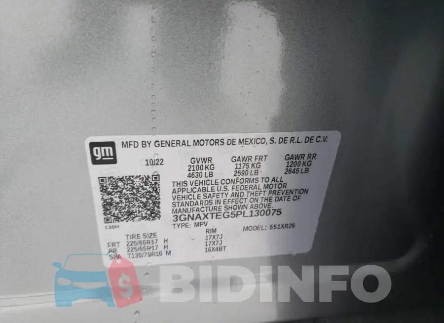 3GNAXTEG5PL130075 Photo# 13