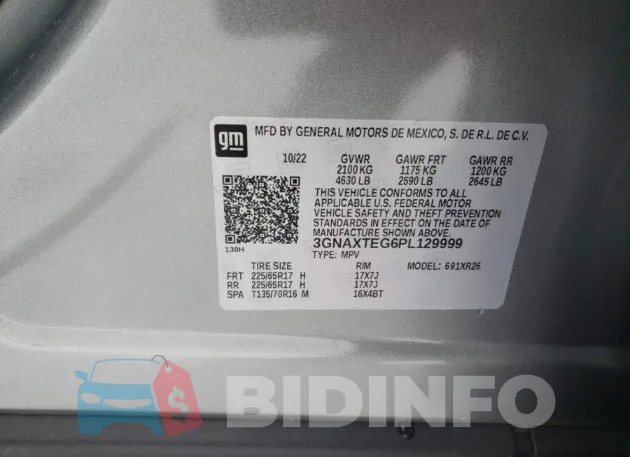 3GNAXTEG6PL129999 Photo# 13