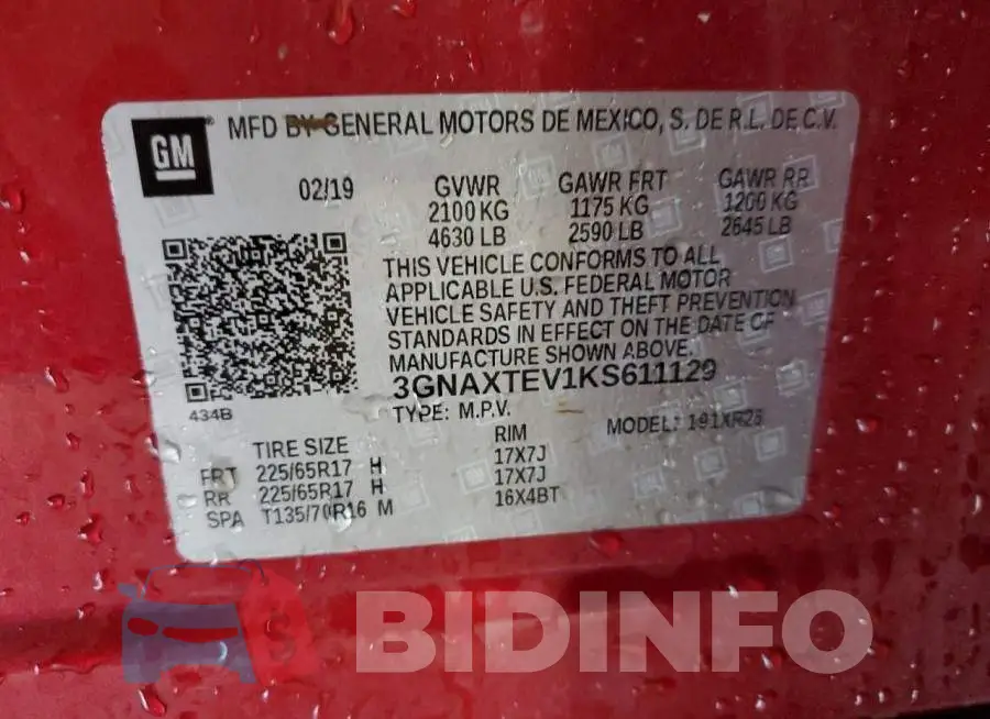 3GNAXTEV1KS611129 Photo# 12
