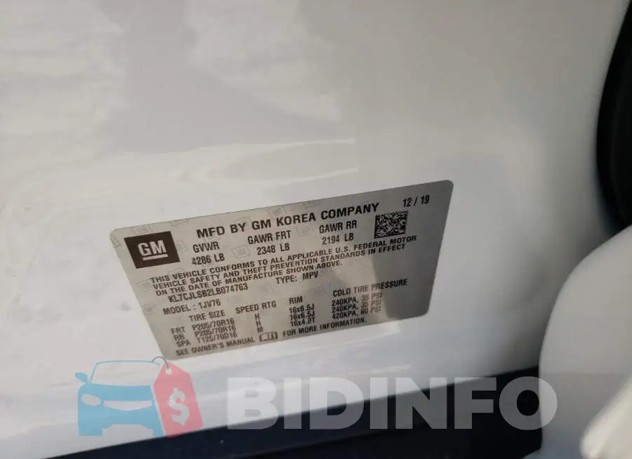 KL7CJLSB2LB074763 Photo# 14