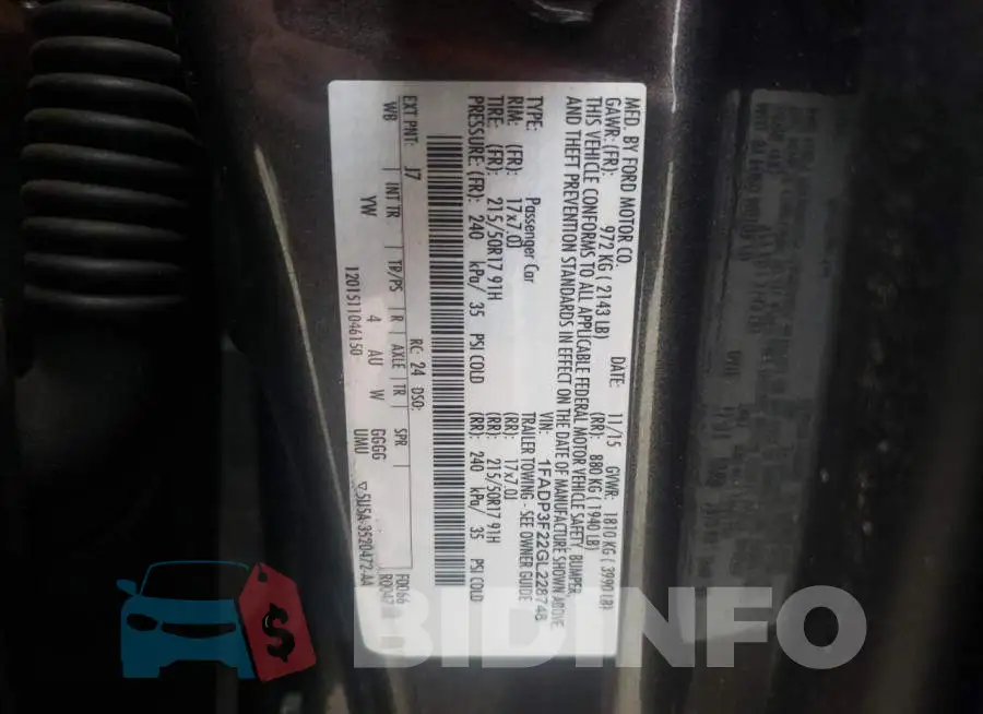 1FADP3F22GL228748 Photo# 12