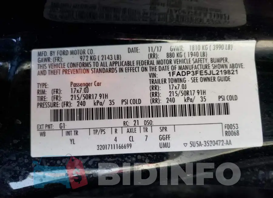 1FADP3FE5JL219821 Photo# 12