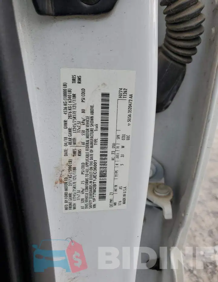 1FT7W2BT1JEC36001 Photo# 12